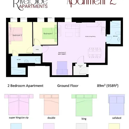 Сasa de vacaciones 2 2 Bedrooms, Sleeps X 6